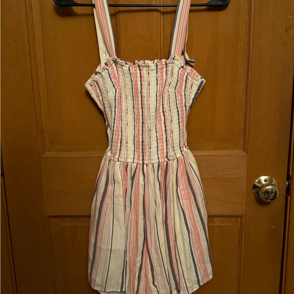 Hollister White Pleated Romper